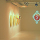Pastiera per sei persone - videoinstallation 2 projection , plaster frames, plaster sculptures  2005 - installation view Fondazione Pastificio Cerere , Roma IT
